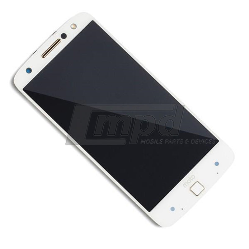 Motorola Moto Z Droid (XT1650)  LCD & Touch Screen Assembly White with Fingerprint Scanner - MPD Mobile Parts & Devices