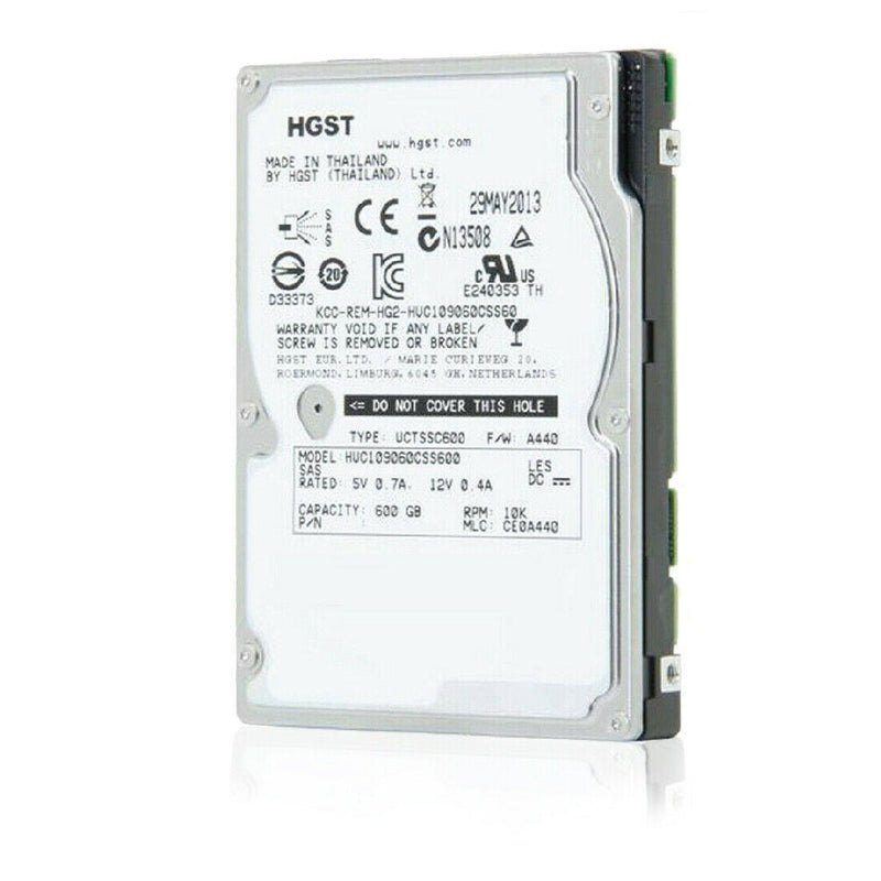 HGST 2.5" SFF Internal Hard Drive 600GB 10000RPM 64MB SAS 6Gbs 