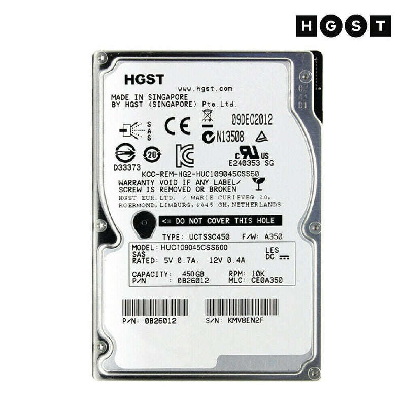 HGST Ultrastar C10K900 2.5" Hard Drive 450GB 10KRPM 64MB SAS