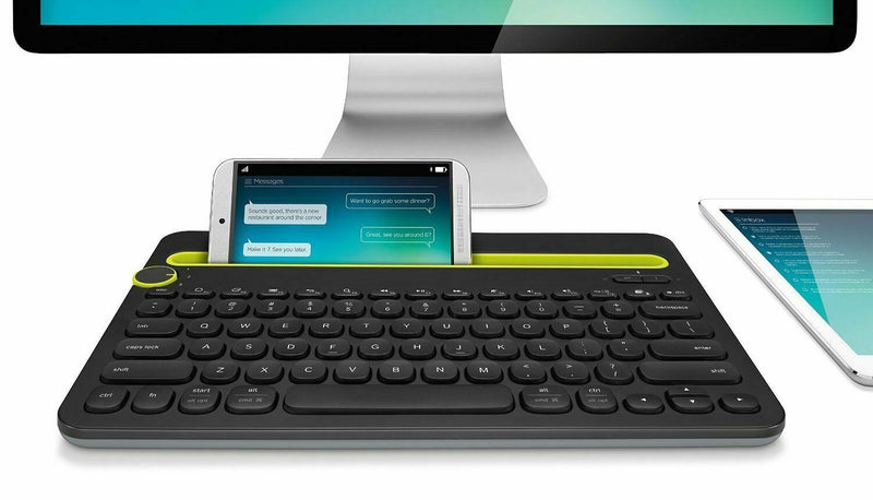 Logitech K480 Universal Mini Multi Device Wireless Keyboard, Black