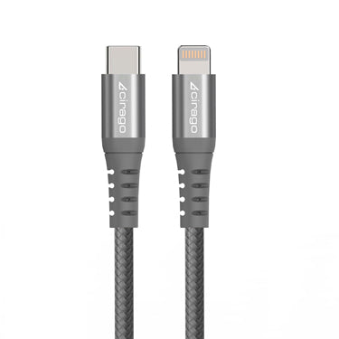 Cirago USB-C to Lightning Charge and Sync Braided Cable (Space Gray) - MPD Mobile Parts & Devices