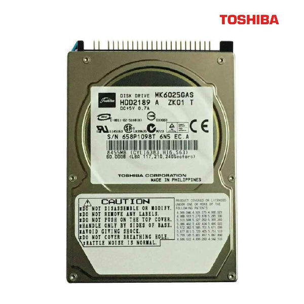 Toshiba 2.5" IDE Internal Laptop HDD 60GB 4200rpm 8MB ATA-100 MK6025GAS HDD2189 - MPD Mobile Parts & Devices - Motorola Authorized Distributor