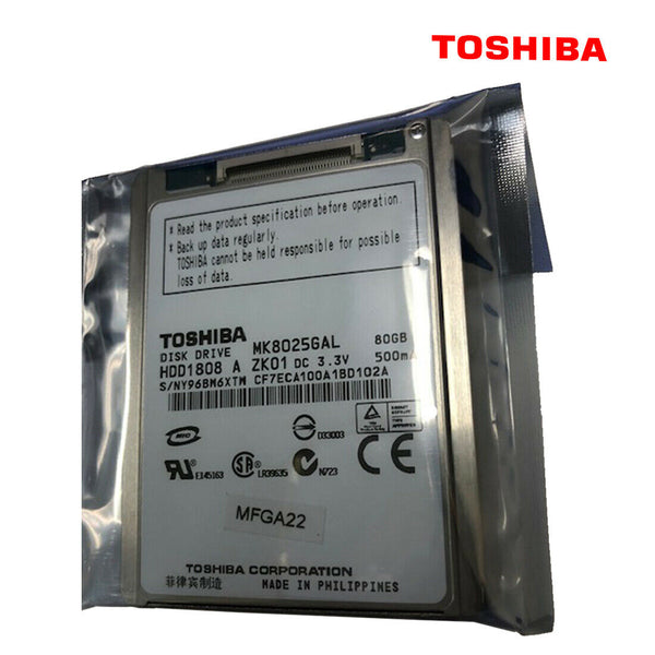 Toshiba New 1.8in 80GB 4200RPM ATA-100 ZIF 8MB Hard Disk Drive HDD1808 MK8025GAL - MPD Mobile Parts & Devices - Motorola Authorized Distributor