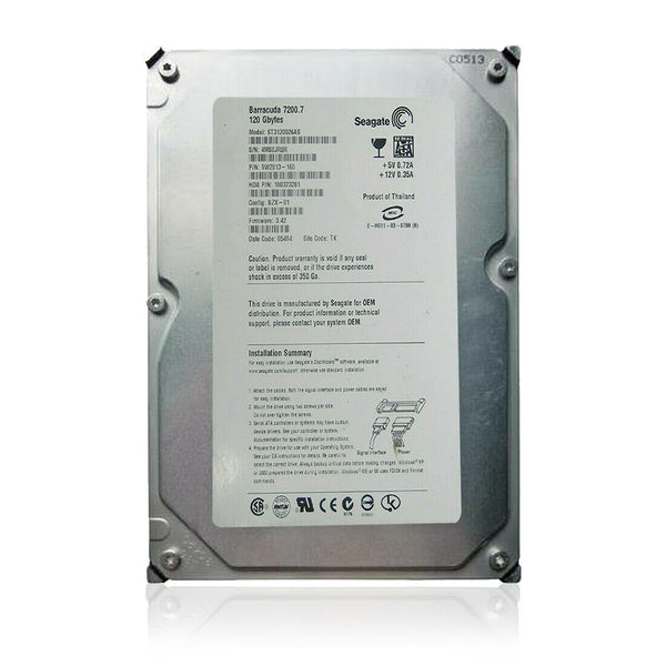 Seagate Barracuda (SATA) 3.5" 120GB 7200RPM 8MB1.5Gb/s PC Internal ST3120026AS - MPD Mobile Parts & Devices - Motorola Authorized Distributor
