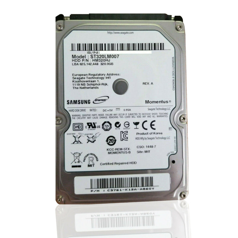 Samsung 2.5" Internal Hard Drive 320GB 7200rpm 16MB SATA 3.0GBp/s, ST320LM007 - MPD Mobile Parts & Devices - Motorola Authorized Distributor