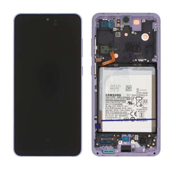 Samsung Galaxy S21 FE G990 Original OLED Screen / Digitizer Assembly w Frame Lavender / Violet (with Battery)